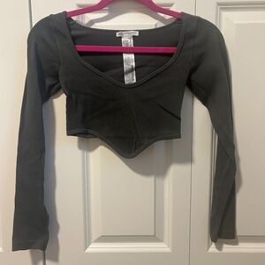 Zara cropped long sleeve going out top